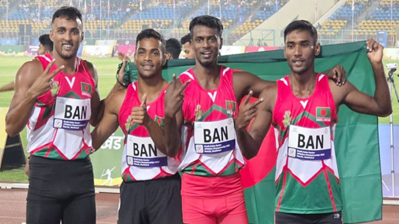 সাফ অ্যাথলেটিকস চ্যাম্পিয়নশিপে ব্রোঞ্জ পদক জিতল বাংলাদেশ