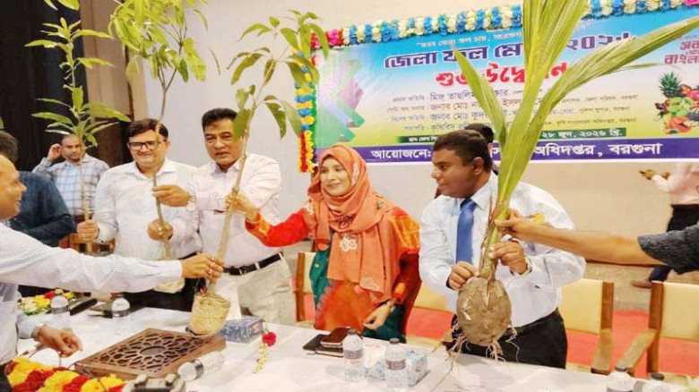 বরগুনায় ফল মেলার সঙ্গে কৃষি পুনর্বাসন কর্মসূচি, কৃষকদের নতুন আশাবাদ
