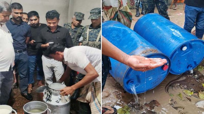 পাবনার সাঁথিয়ায় কেমিক্যাল মিশিয়ে ভেজাল দুধ তৈরি, ফার্ম মালিককে জরিমানা